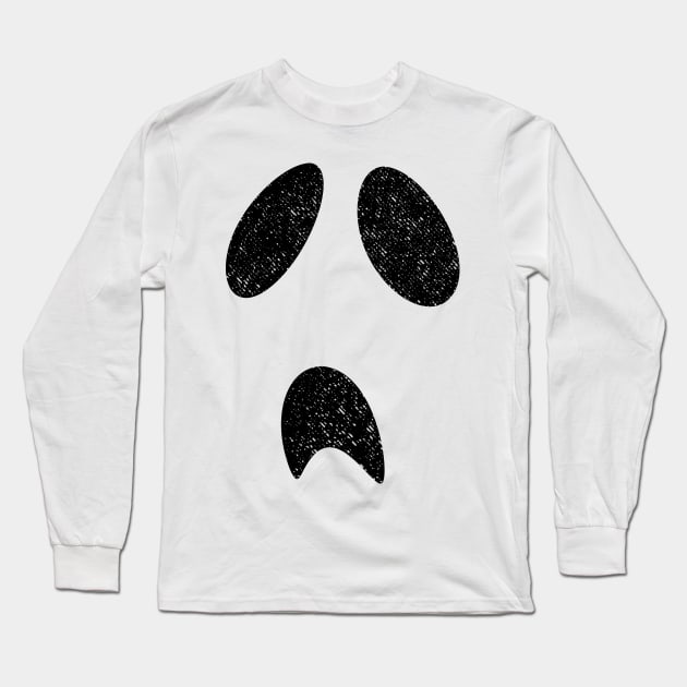 Boo Sad Ghost Long Sleeve T-Shirt by MZeeDesigns